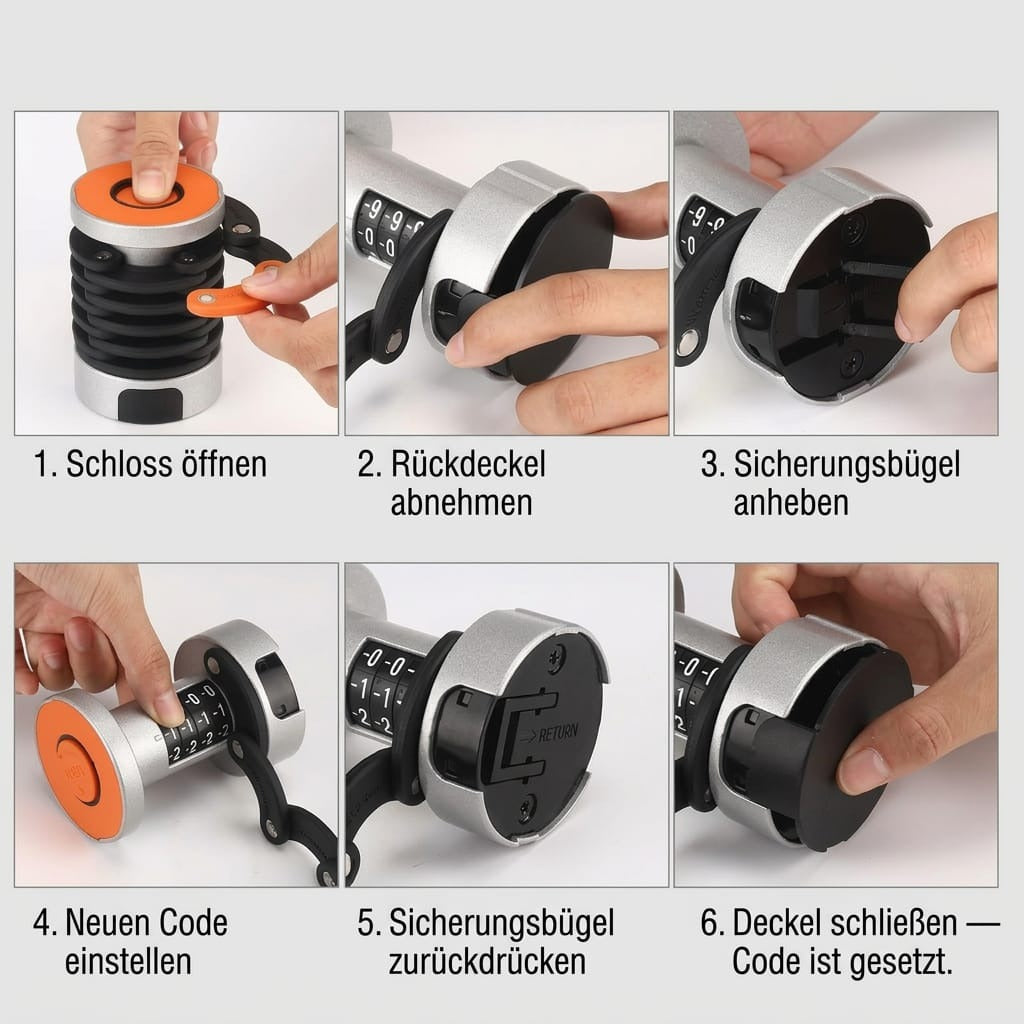 Compact Folding Bike Lock – Hardened Steel with Frame Holder