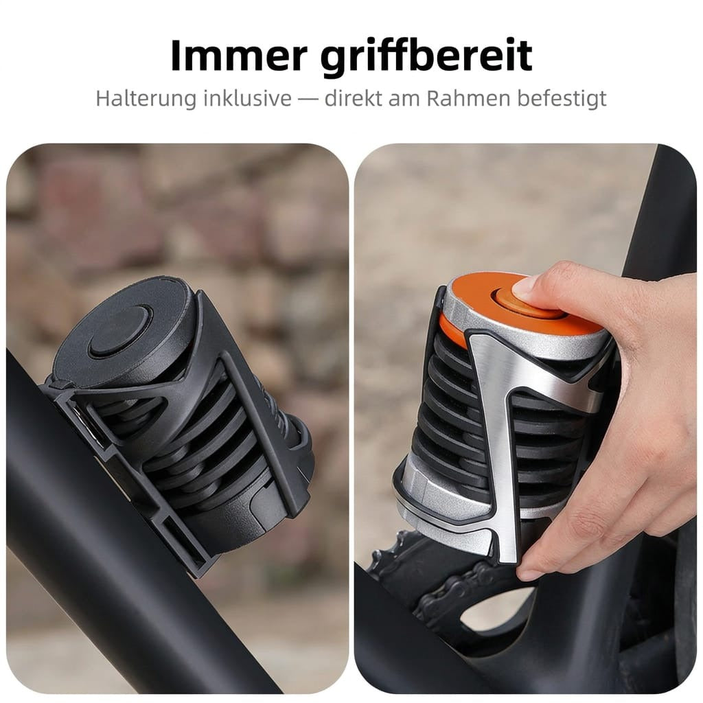 Compact Folding Bike Lock – Hardened Steel with Frame Holder