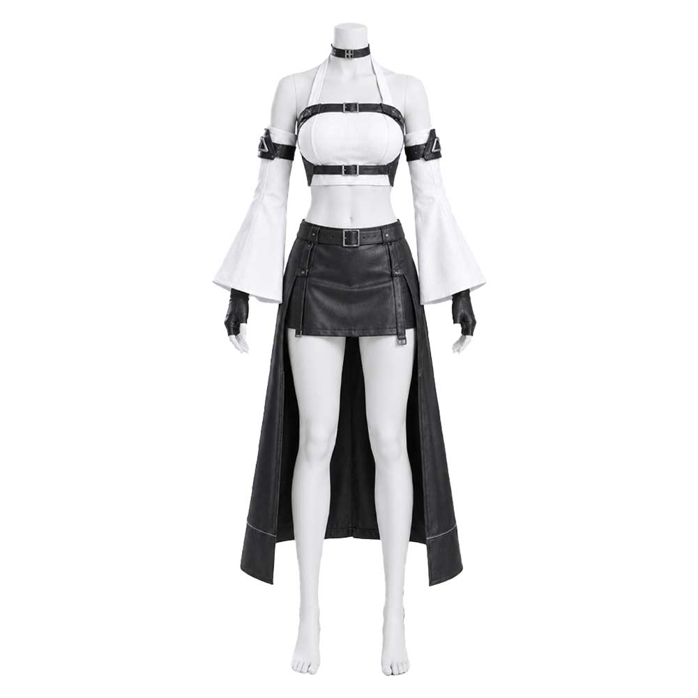 Final Fantasy VII Revelation (2027) Tifa Lockhart White Black Set Halloween Costume