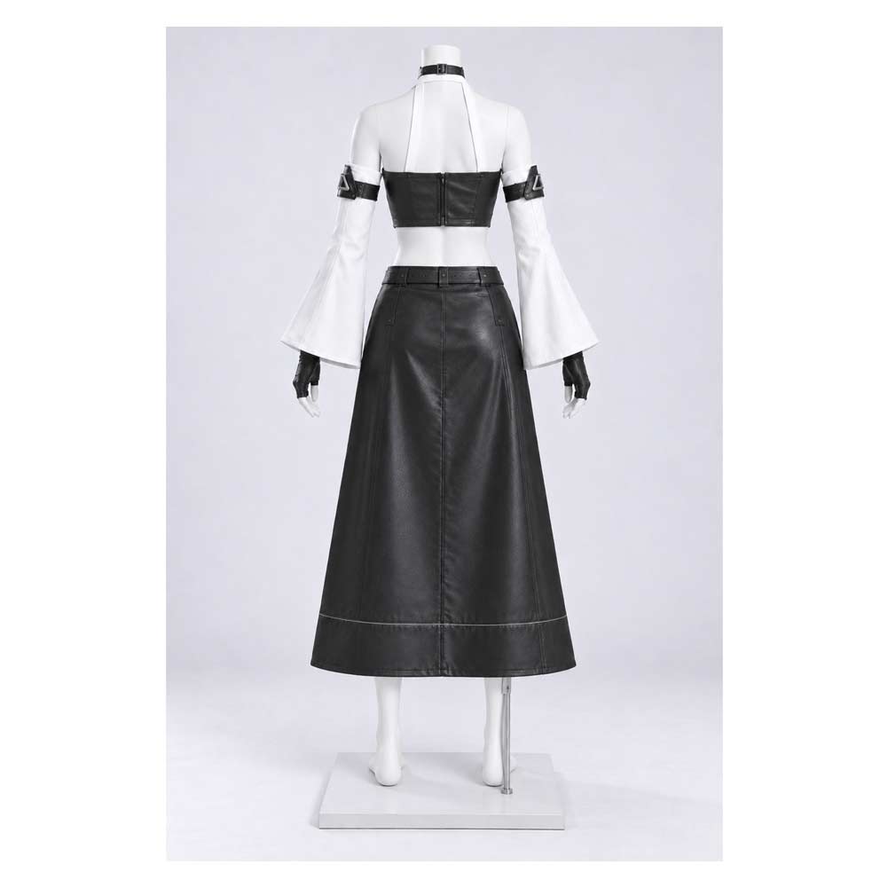 Final Fantasy VII Revelation (2027) Tifa Lockhart White Black Set Halloween Costume