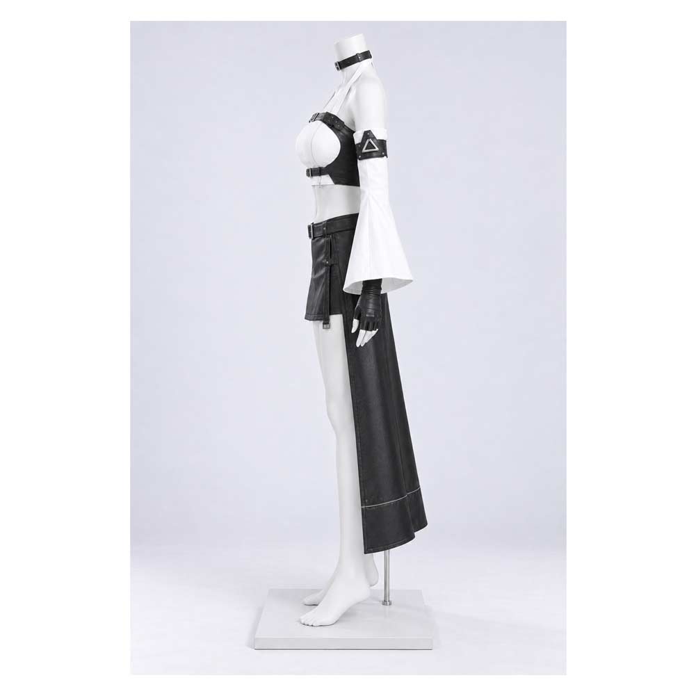 Final Fantasy VII Revelation (2027) Tifa Lockhart White Black Set Halloween Costume