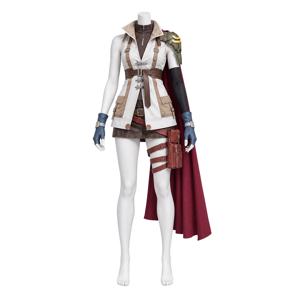 Final Fantasy XIII Lightning Claire Farron White Red Set Halloween Costume