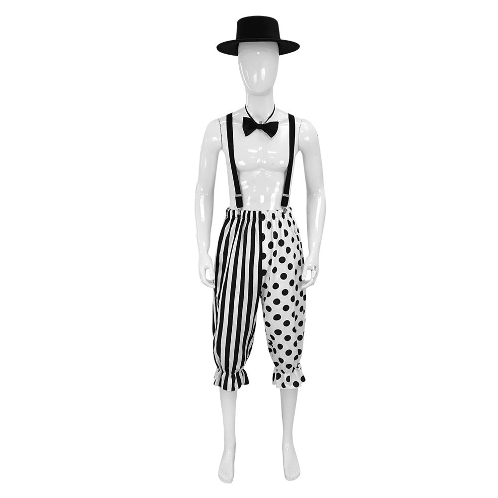 Mime Silent Clown Black White Set Halloween Costume