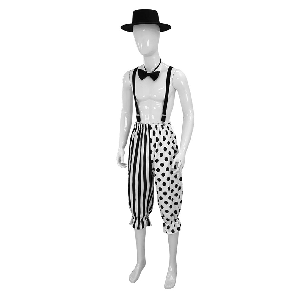 Mime Silent Clown Black White Set Halloween Costume