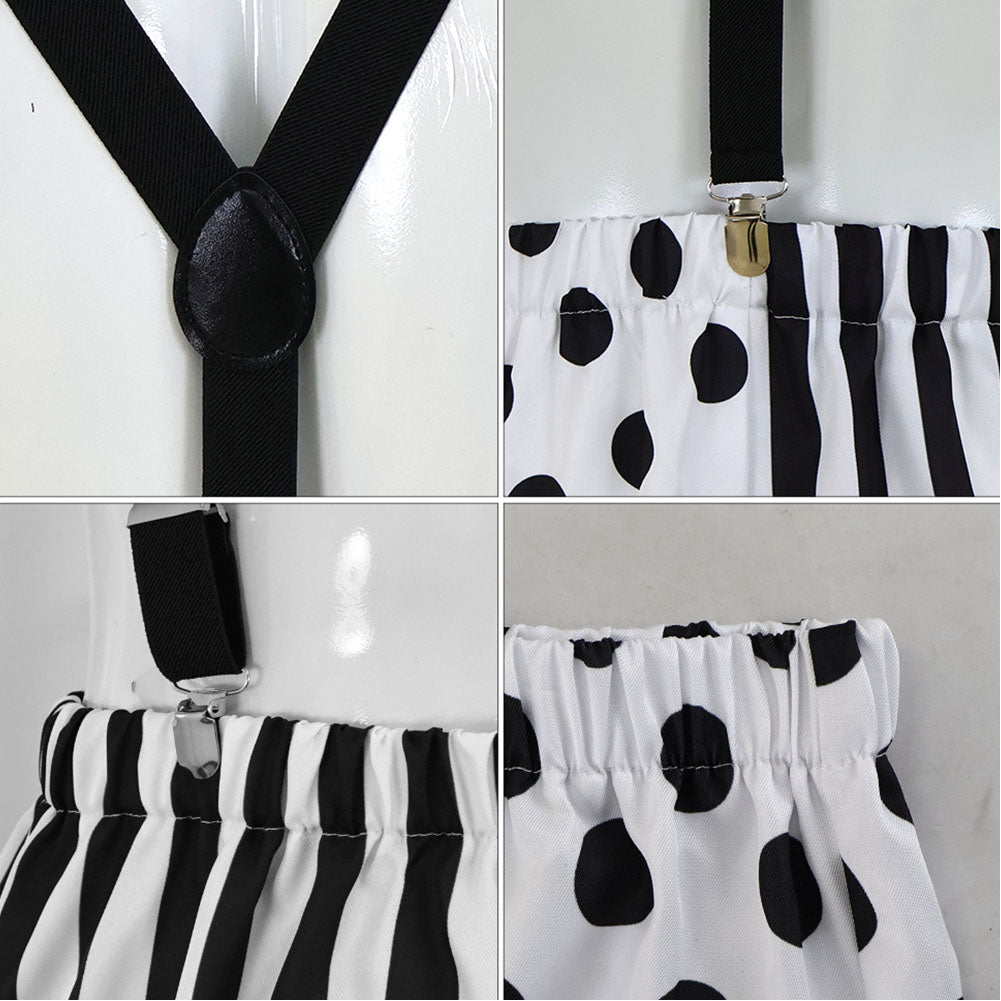 Mime Silent Clown Black White Set Halloween Costume