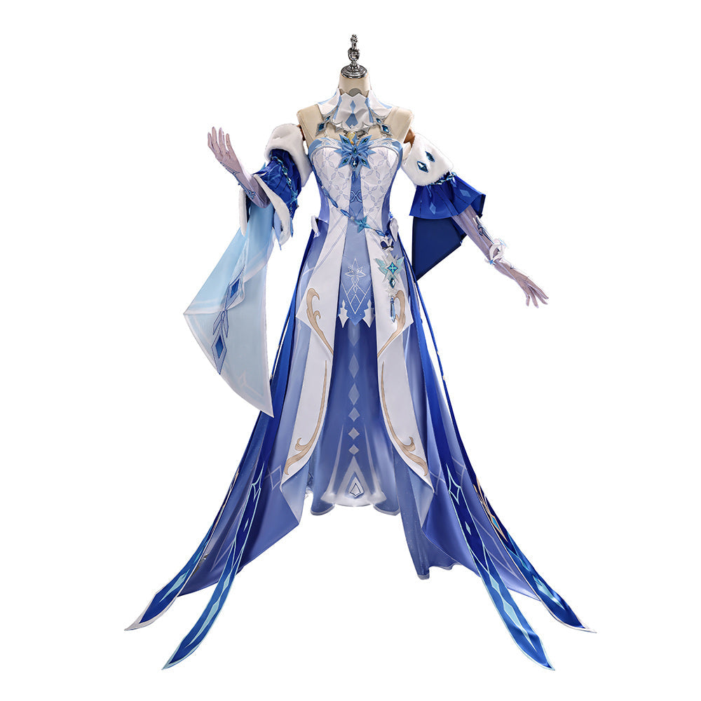 Genshin Impact The Tsaritsa Blue Dress Set Halloween Costume