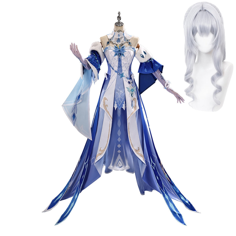 Genshin Impact The Tsaritsa Blue Dress Set Halloween Costume