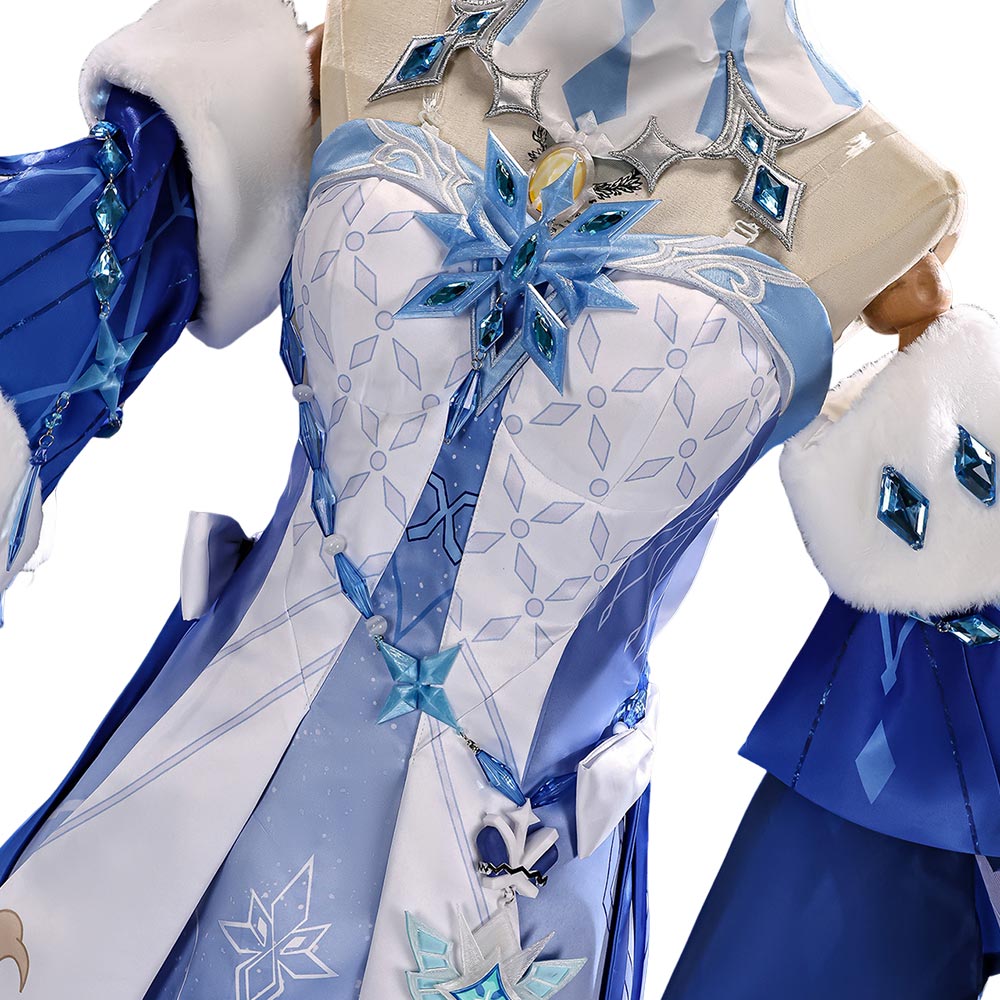 Genshin Impact The Tsaritsa Blue Dress Set Halloween Costume