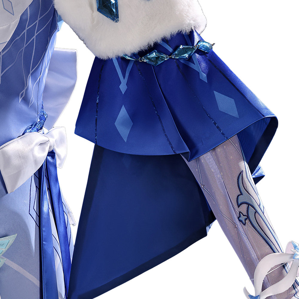 Genshin Impact The Tsaritsa Blue Dress Set Halloween Costume