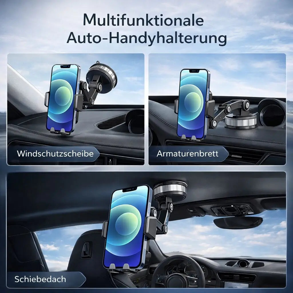 Car Phone Holder – 360° Suction Mount for Windscreen & Dashboard