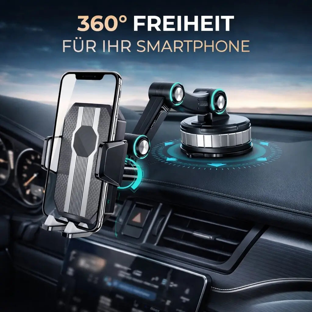 Car Phone Holder – 360° Suction Mount for Windscreen & Dashboard