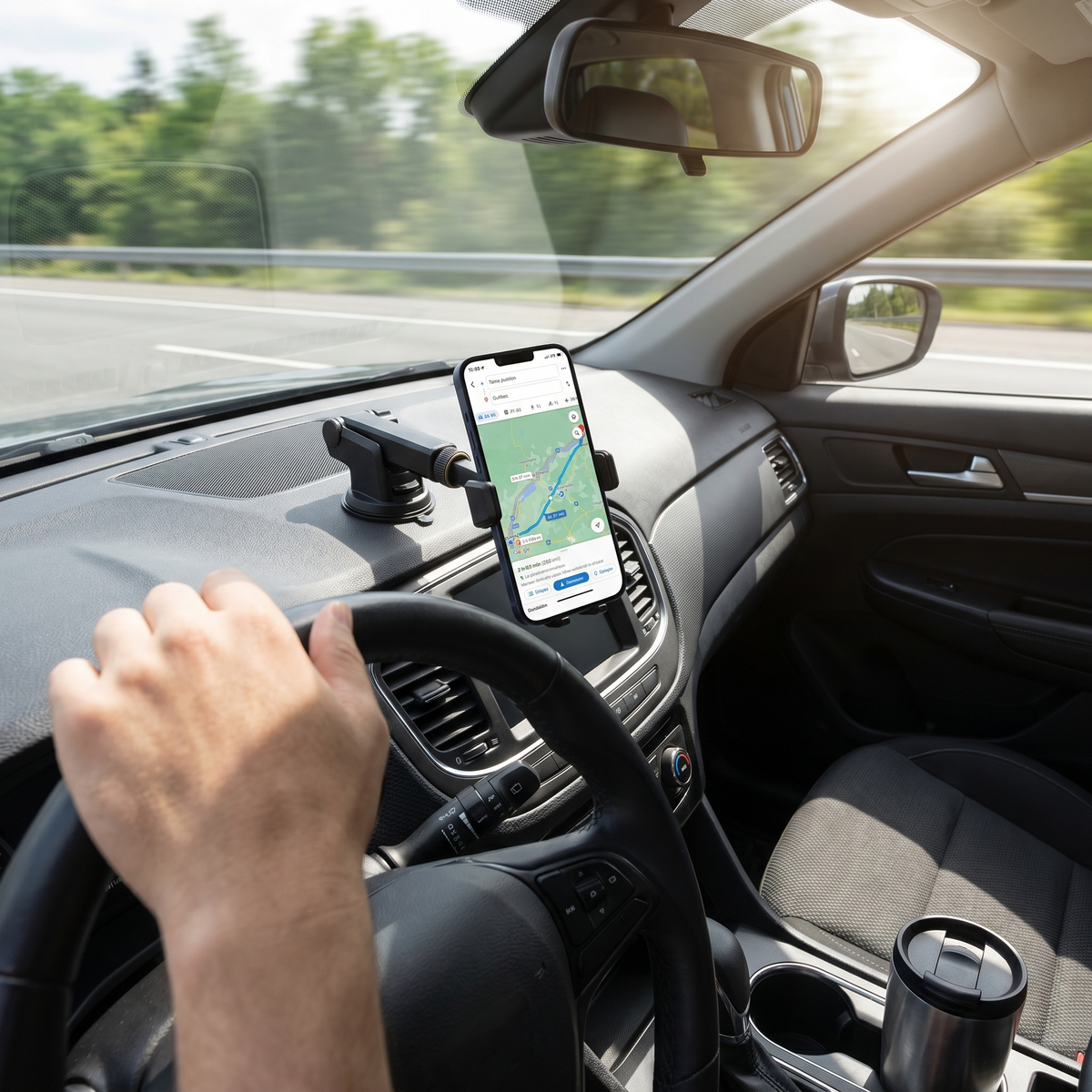 Car Phone Holder – 360° Adjustable Suction Mount