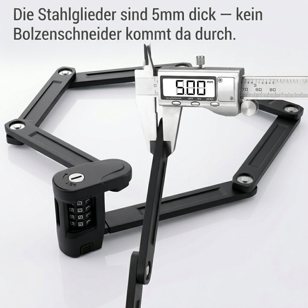 Heavy-Duty Folding Bike Lock – 4-Digit Combination & Frame Mount