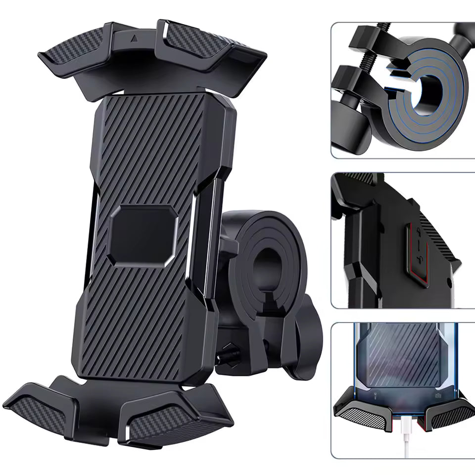 Bicycle Phone Holder – 360° Handlebar Smartphone Mount