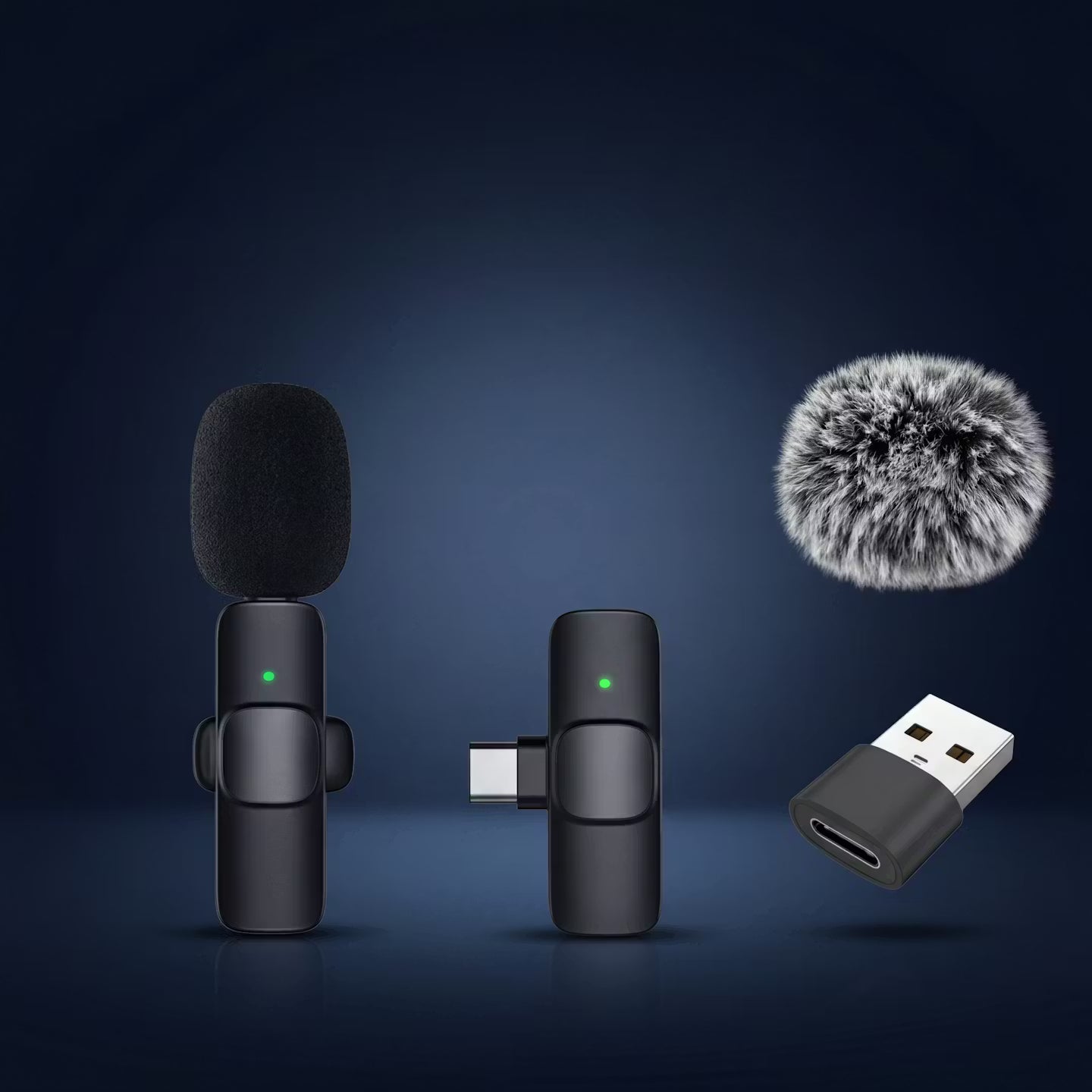 Wireless Clip-On Lavalier Microphone – Noise-Reducing Mini Mic for Smartphones & Laptops