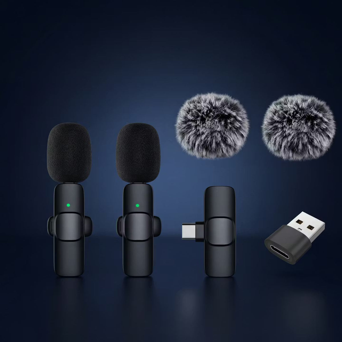 Wireless Clip-On Lavalier Microphone – Noise-Reducing Mini Mic for Smartphones & Laptops
