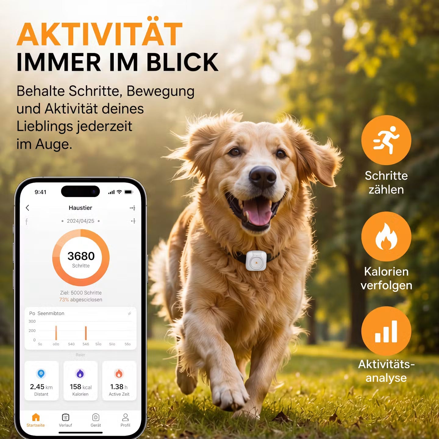 GPS Pet Tracker Collar – Real-Time Location for Dogs & Cats