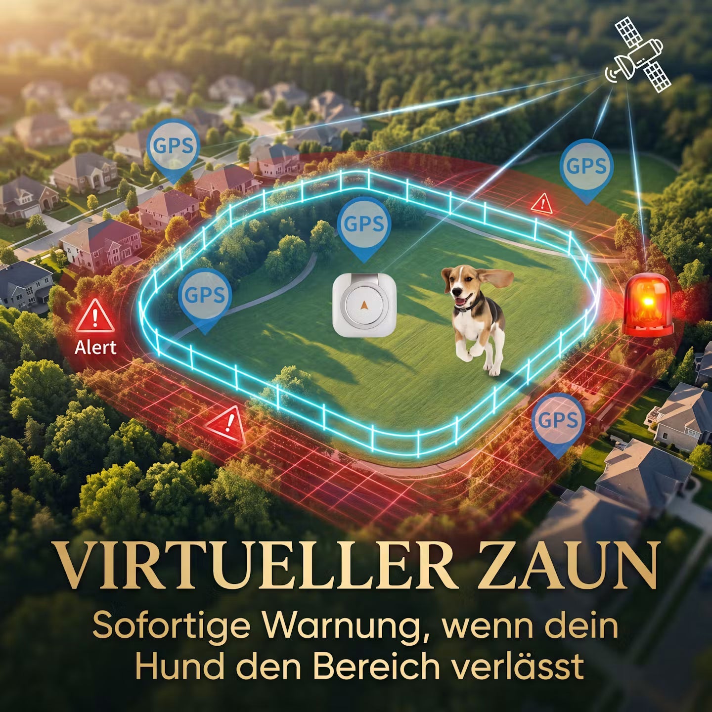 GPS Pet Tracker Collar – Real-Time Location for Dogs & Cats