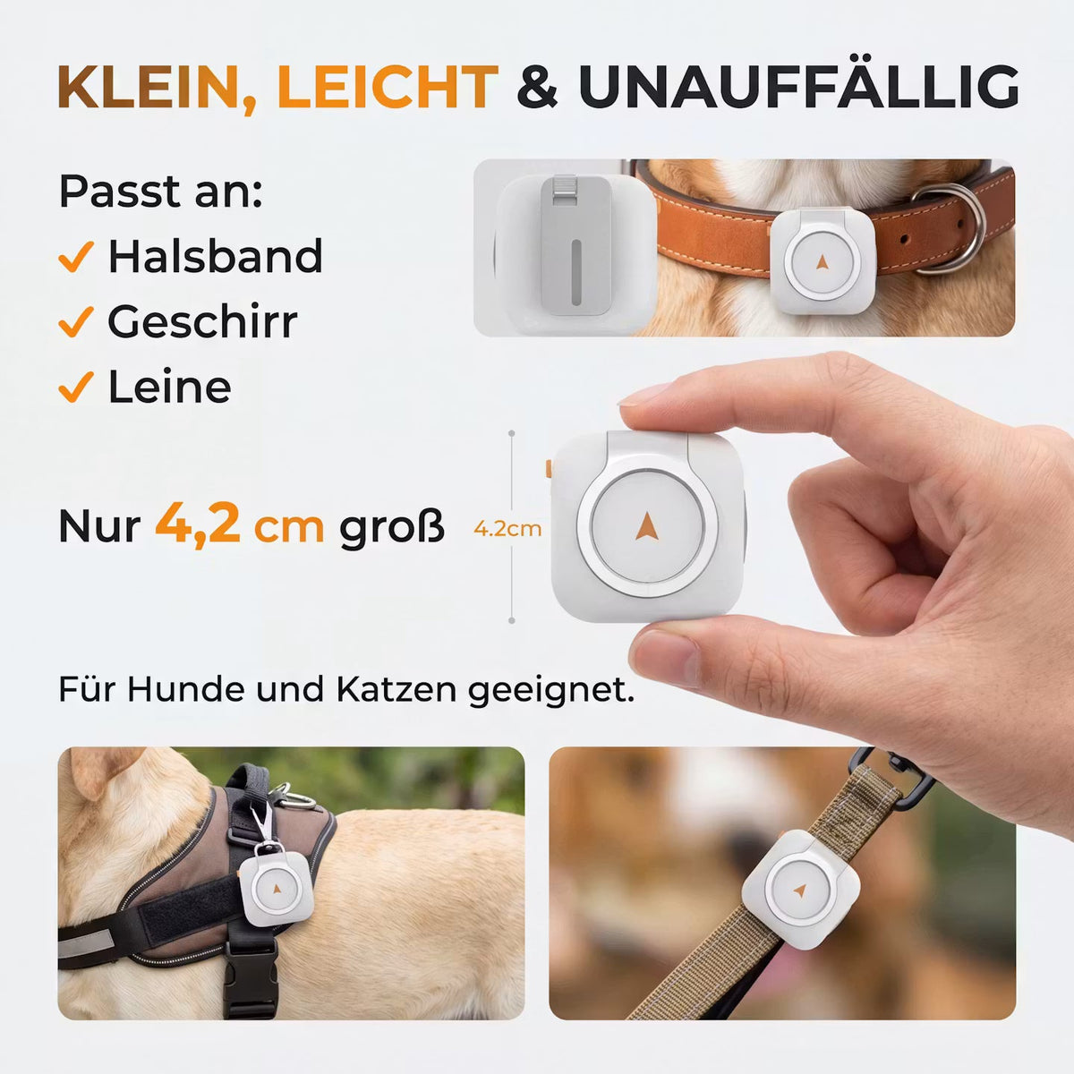 GPS Pet Tracker Collar – Real-Time Location for Dogs & Cats