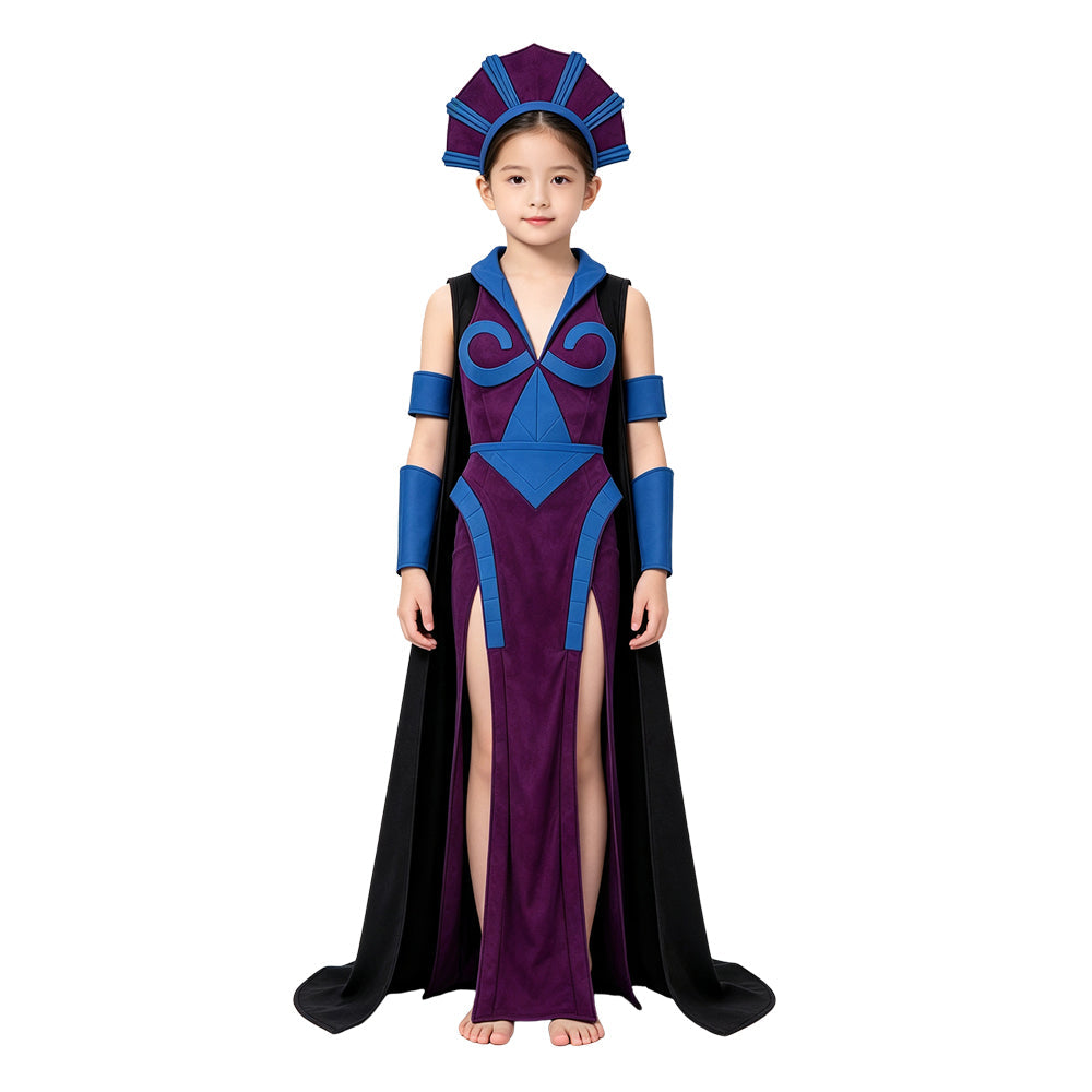 Kids' Masters Of The Universe (2026) Evil-Lyn Purple Blue Set Halloween Costume
