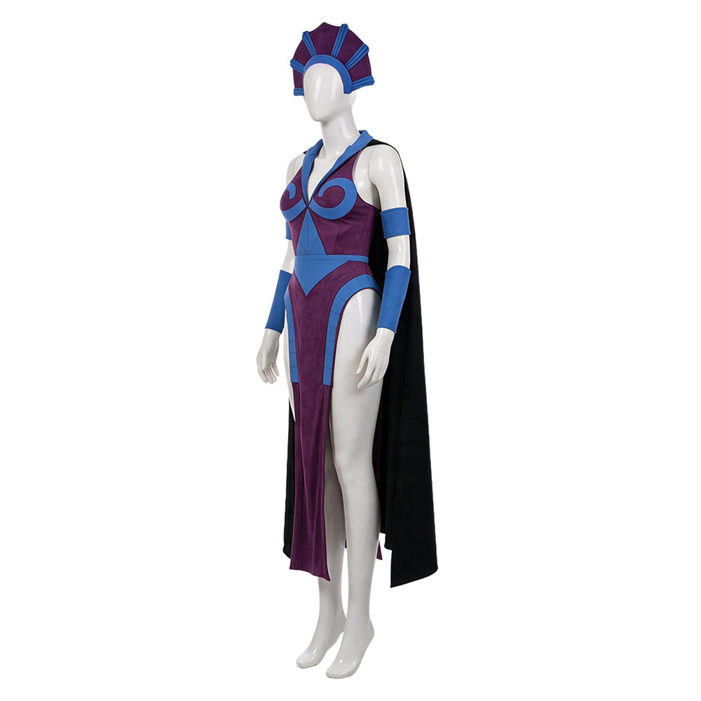 Kids' Masters Of The Universe (2026) Evil-Lyn Purple Blue Set Halloween Costume