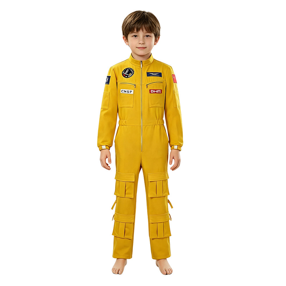 Kids' Project Hail Mary (2026) Ryland Grace Yellow Space Jumpsuit Halloween Costume