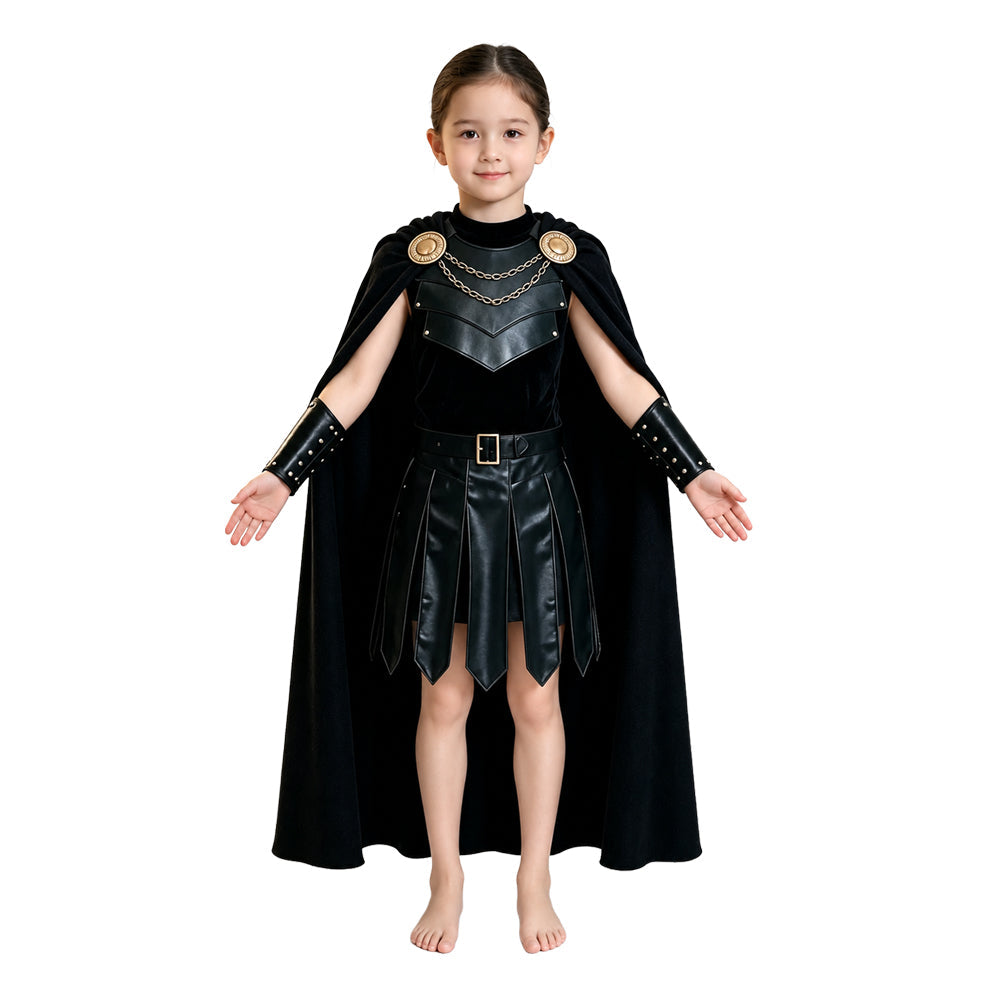 Kids' The Odyssey (2026) Agamemnon Black Warrior Set Halloween Costume