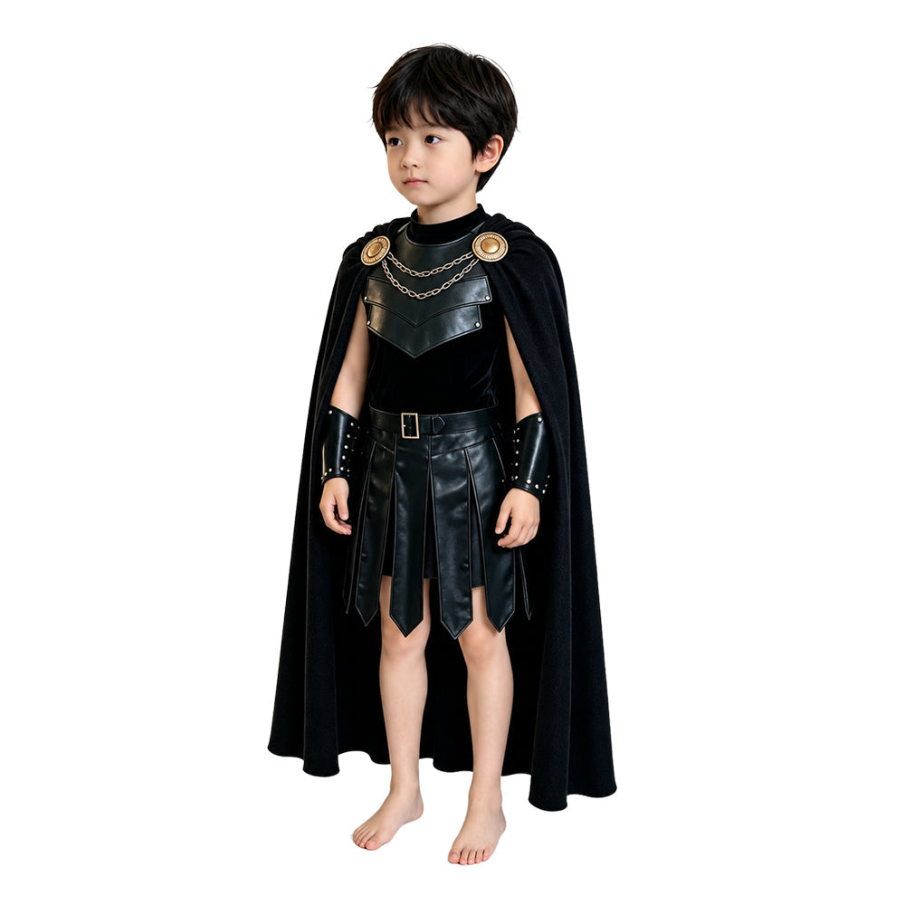 Kids' The Odyssey (2026) Agamemnon Black Warrior Set Halloween Costume