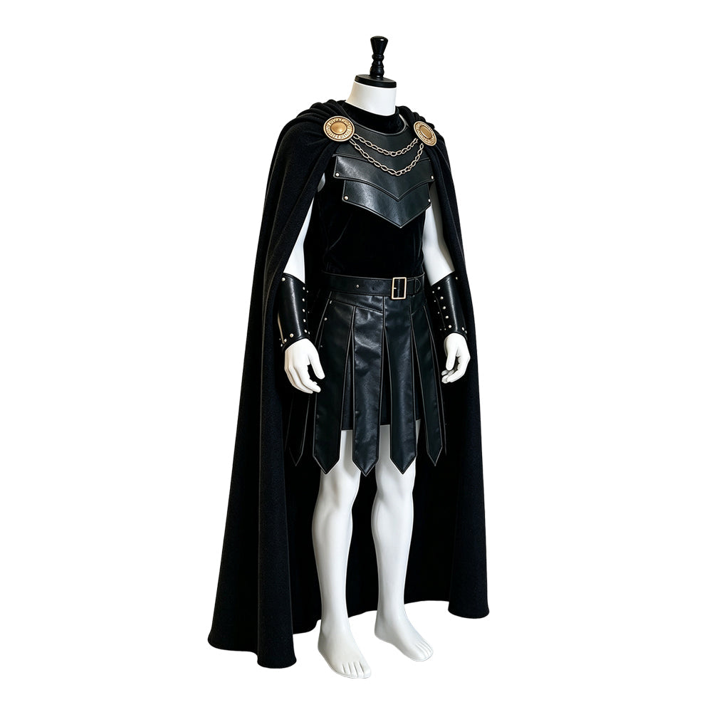Kids' The Odyssey (2026) Agamemnon Black Warrior Set Halloween Costume