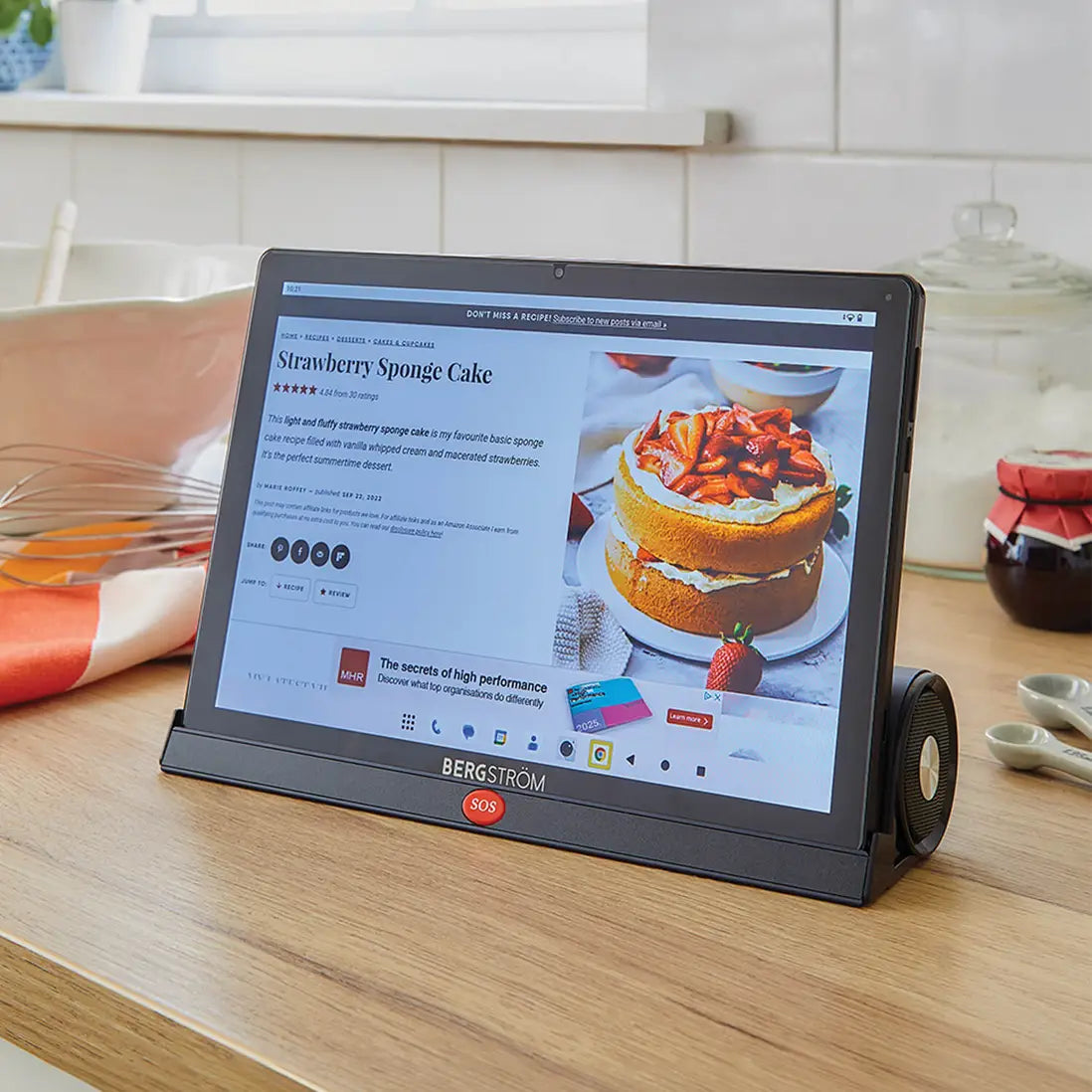 Easy-to-Use Tablet for Seniors – Built-In Stand & Dual Speakers