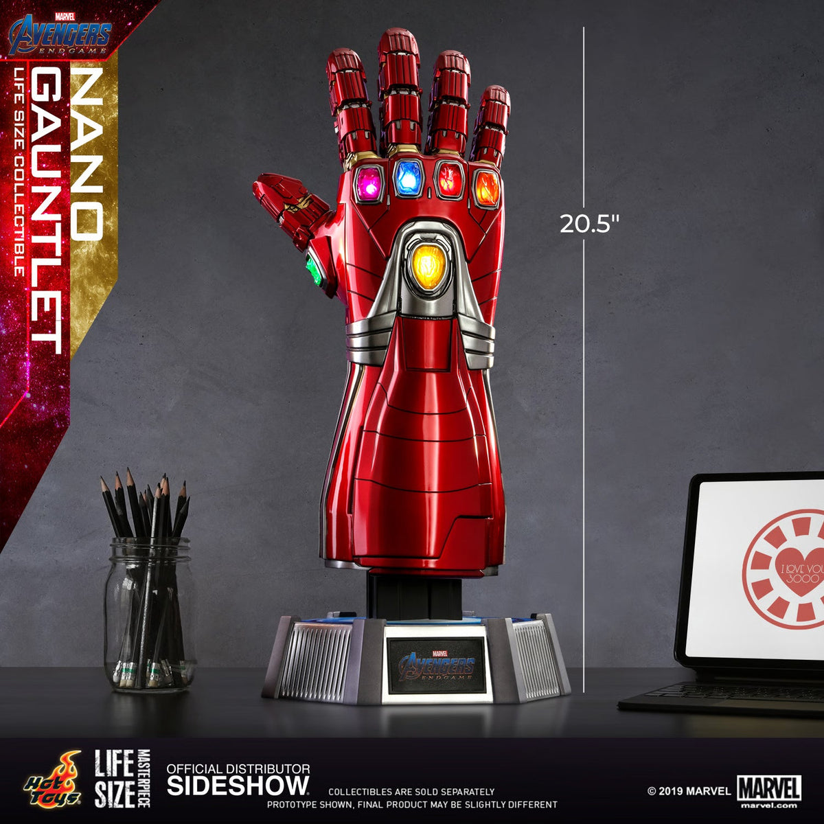 Armoured LED Display Gauntlet - Life-Size 52 cm