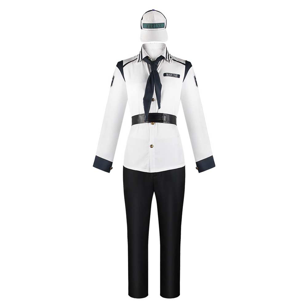 One Piece Live-action 2 (2026) Koby White Marine Uniform Set Halloween Costume