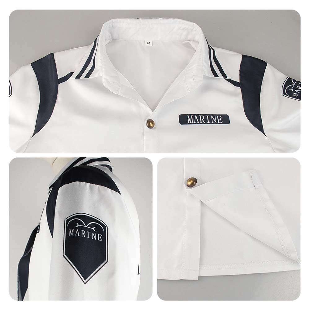 One Piece Live-action 2 (2026) Koby White Marine Uniform Set Halloween Costume