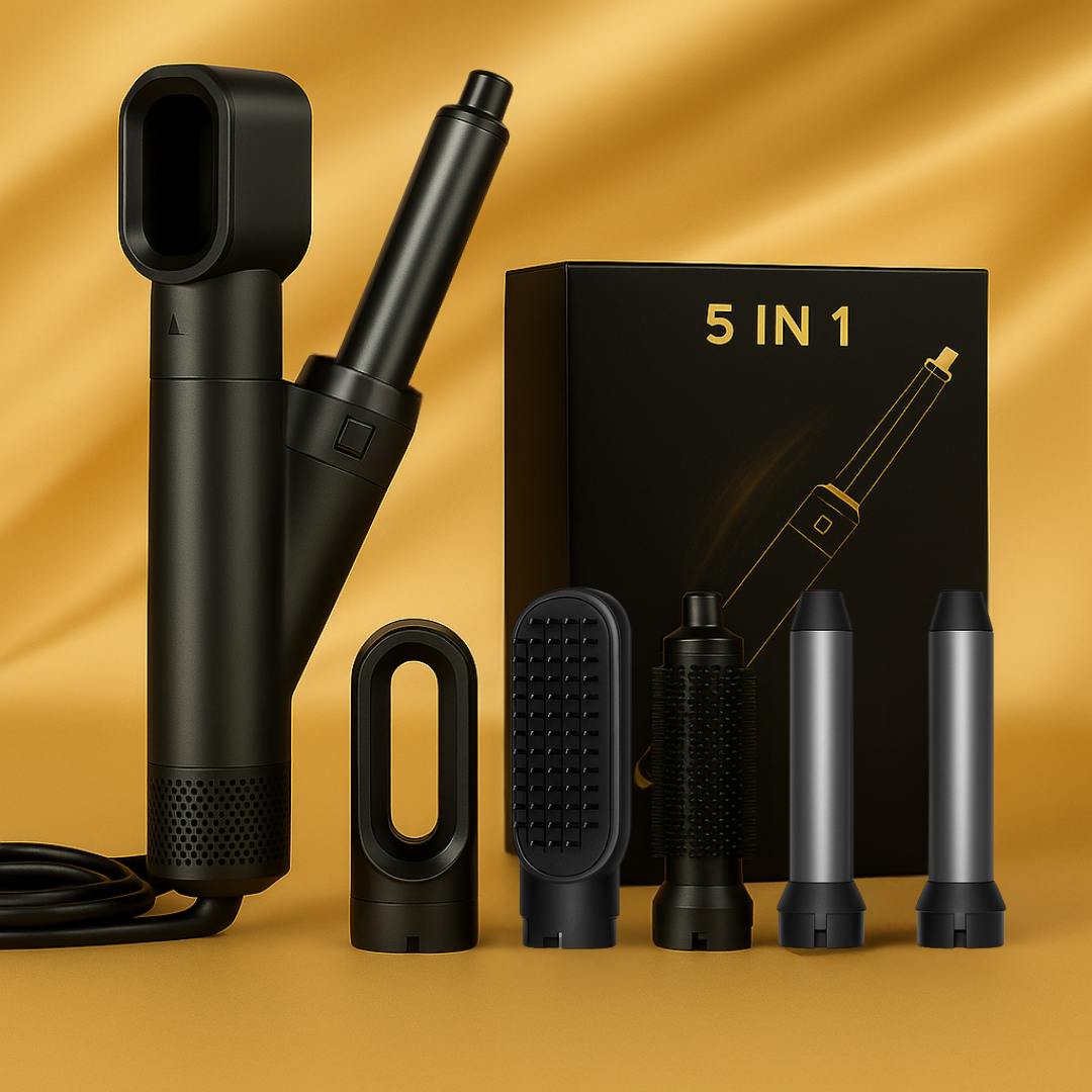 5-in-1 Hot Air Hair Styler – Dryer, Curler, Volumizer & Smoothing Set