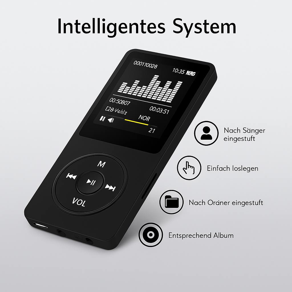 Portable MP3 Music Player – Compact Digital Audio Player