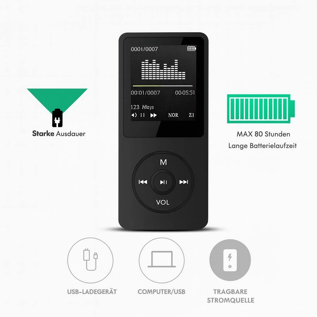 Portable MP3 Music Player – Compact Digital Audio Player