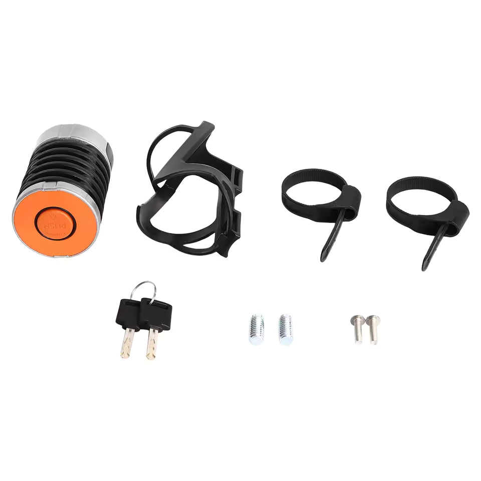 Compact Folding Bike Lock – Hardened Steel with Frame Holder