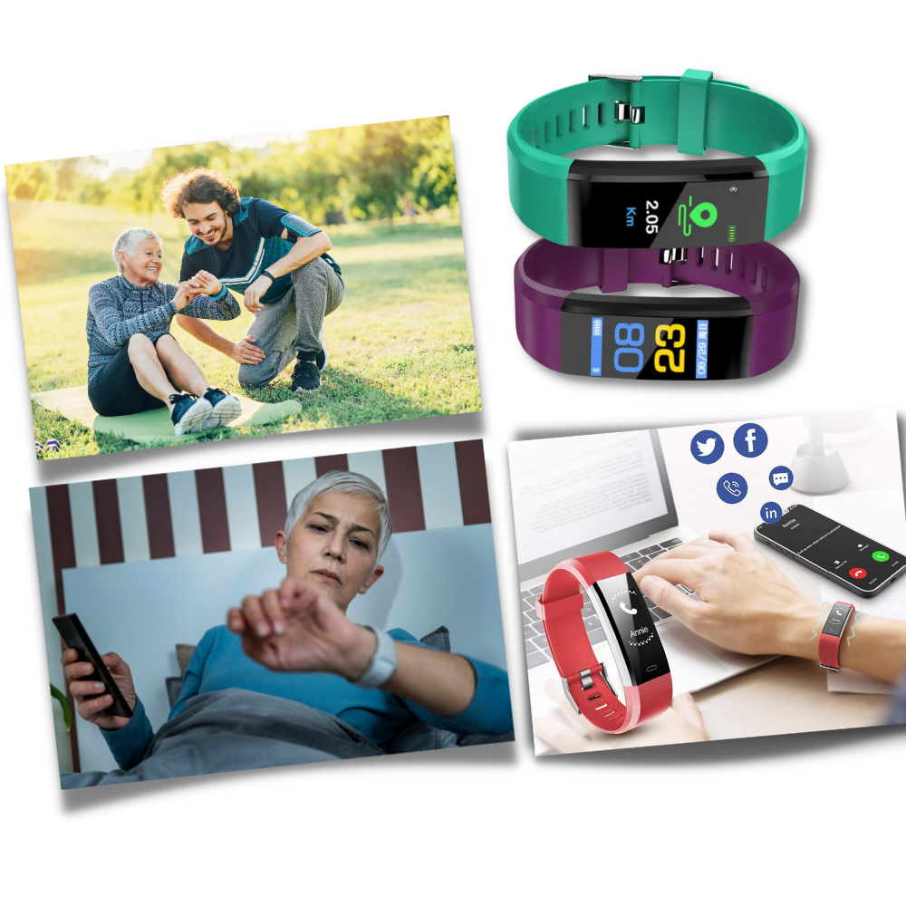 Senior Fitness Smartwatch – Heart Rate, Blood Pressure & Activity Tracking