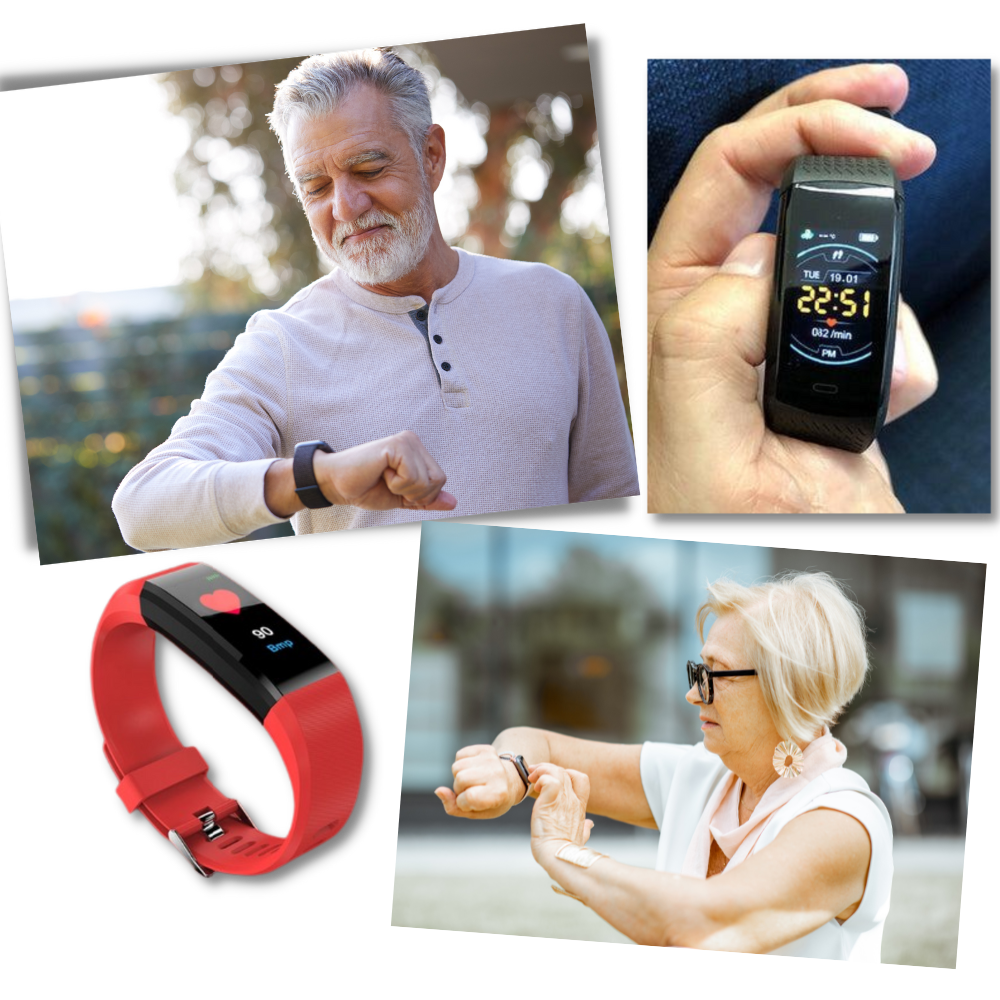 Senior Smartwatch – Heart Rate, Blood Pressure & Activity Tracking