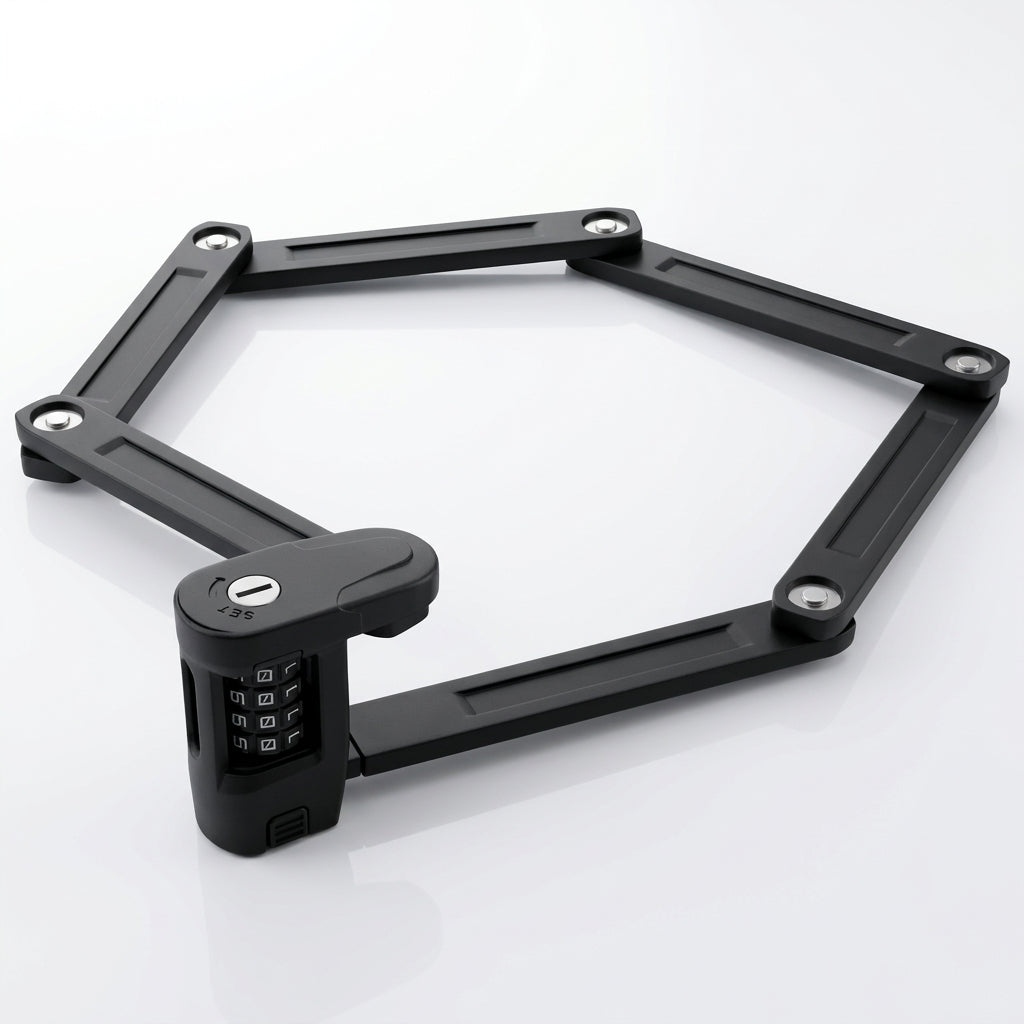Heavy-Duty Folding Bike Lock – 4-Digit Combination & Frame Mount