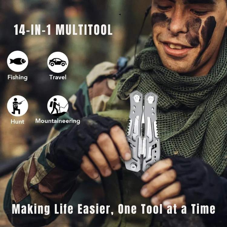 24-in-1 Stainless Steel Multi-Tool – Multifunction Wire Cutter & Hand Tool