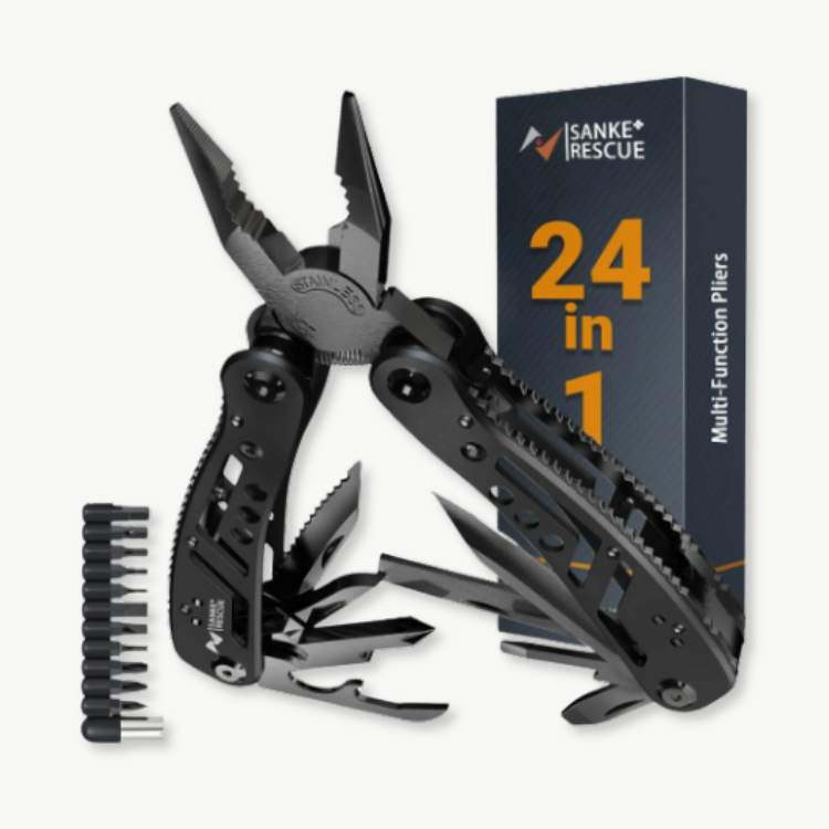 24-in-1 Stainless Steel Multi-Tool – Multifunction Wire Cutter & Hand Tool