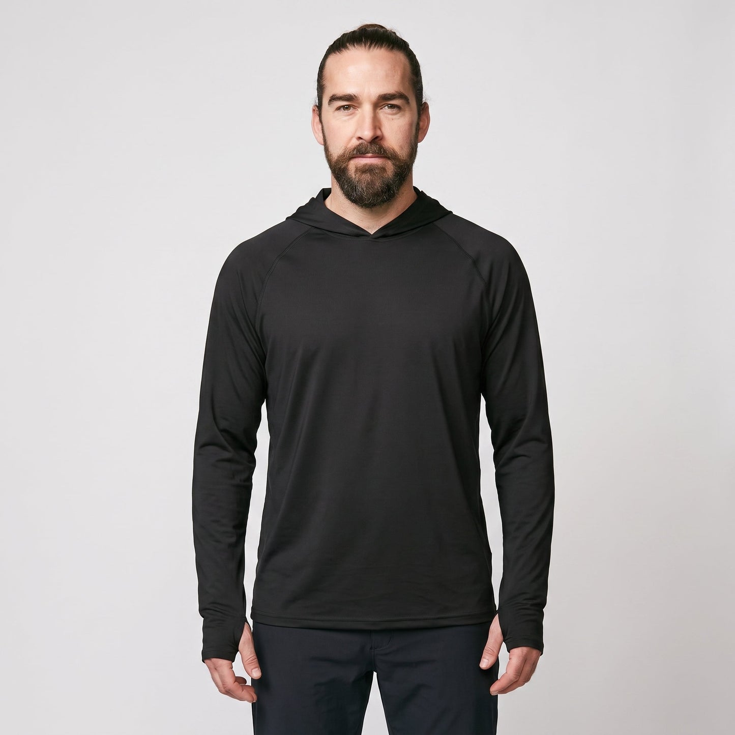 Men’s UPF 50+ Sun Hoodie – Quick-Dry Hiking & Fishing Top with Thumb Loops
