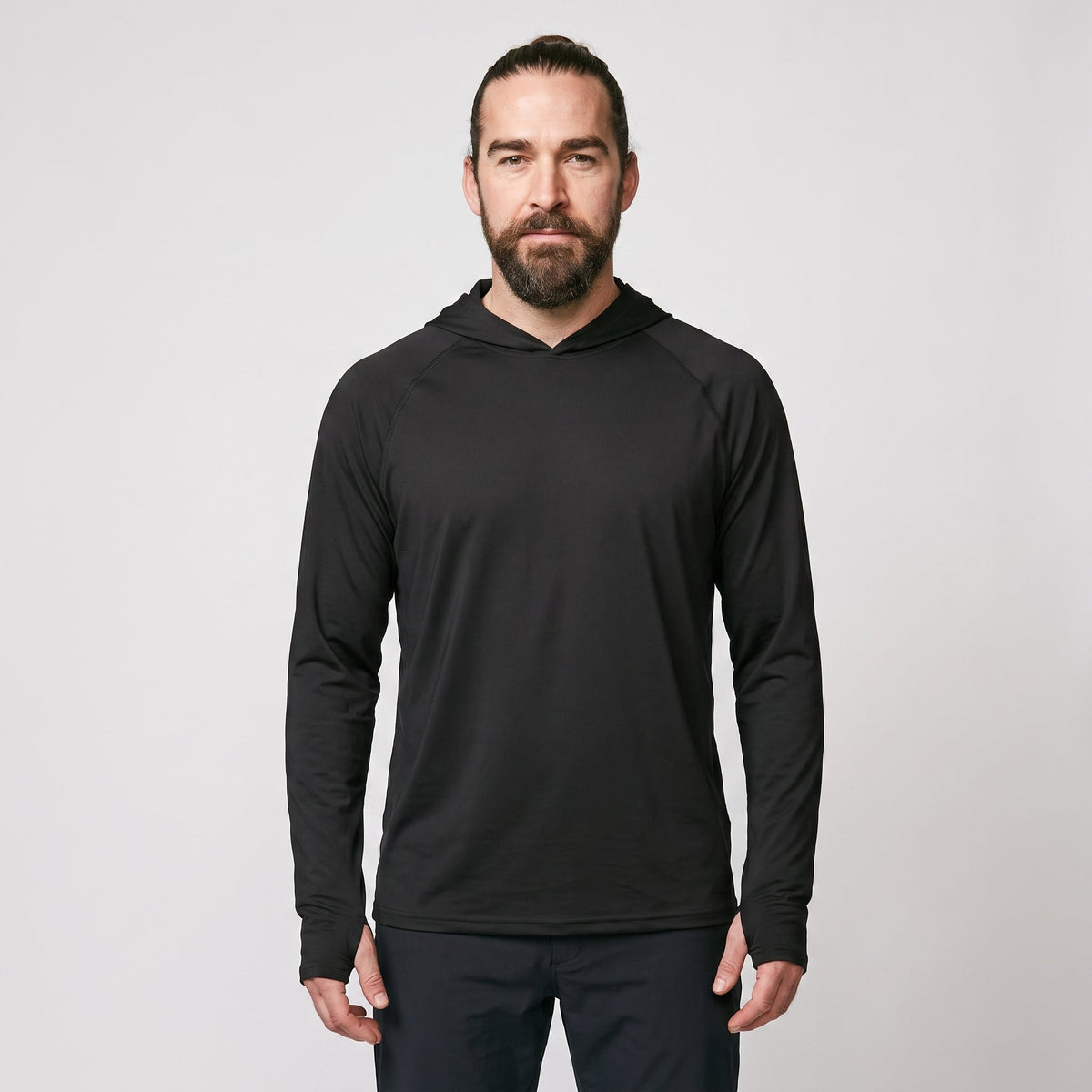 Men’s UPF 50+ Sun Hoodie – Quick-Dry Hiking & Fishing Top with Thumb Loops