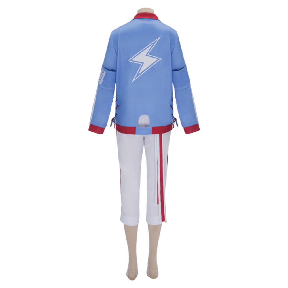 Tamamo Cross Blue White Jacket Pants Set Halloween Costume