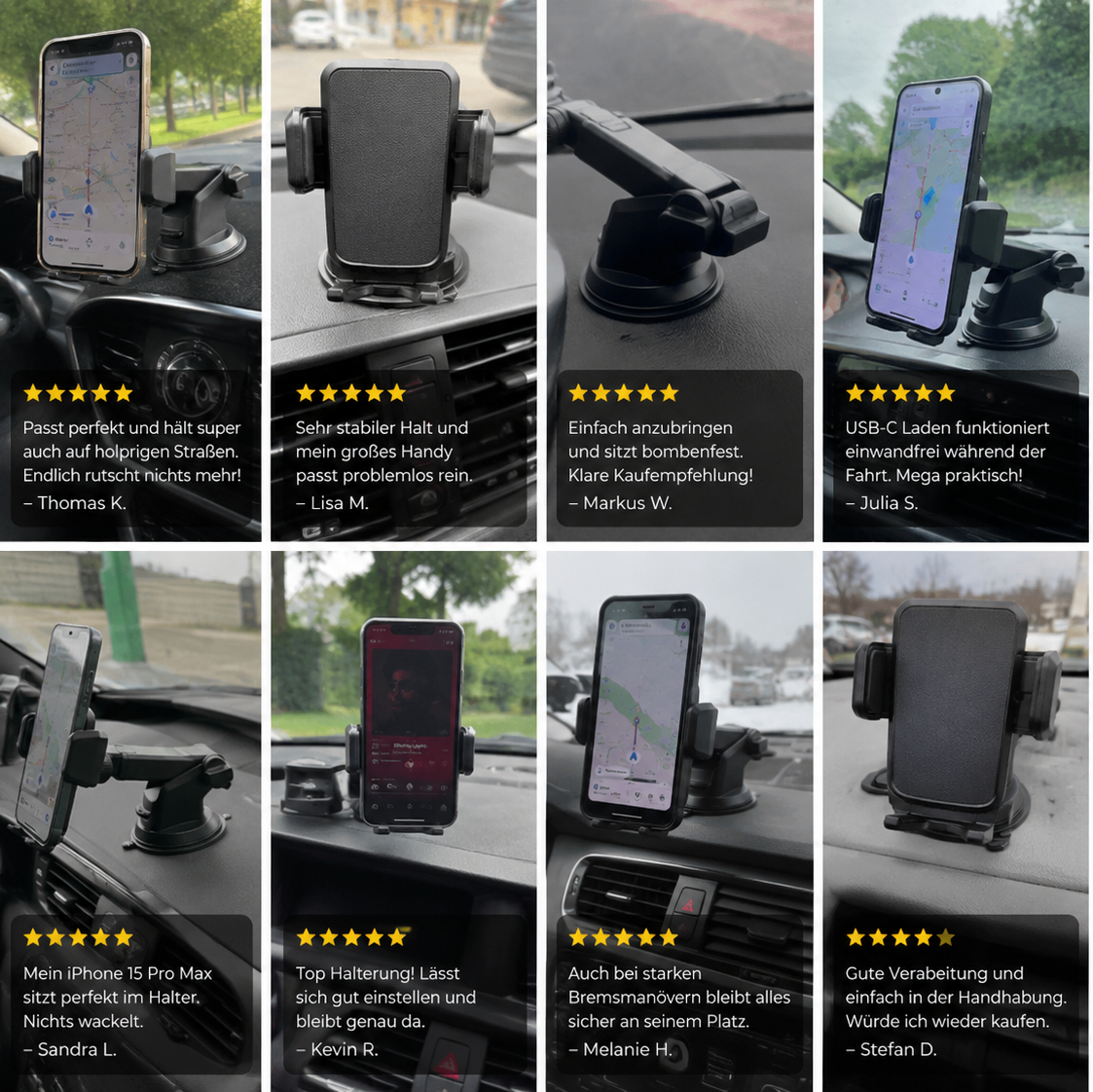 Car Phone Holder – 360° Adjustable Suction Mount