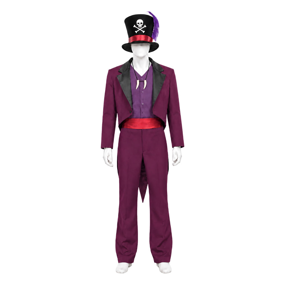 The Princess And The Frog Dr. Facilier Purple Top Hat Set Halloween Costume