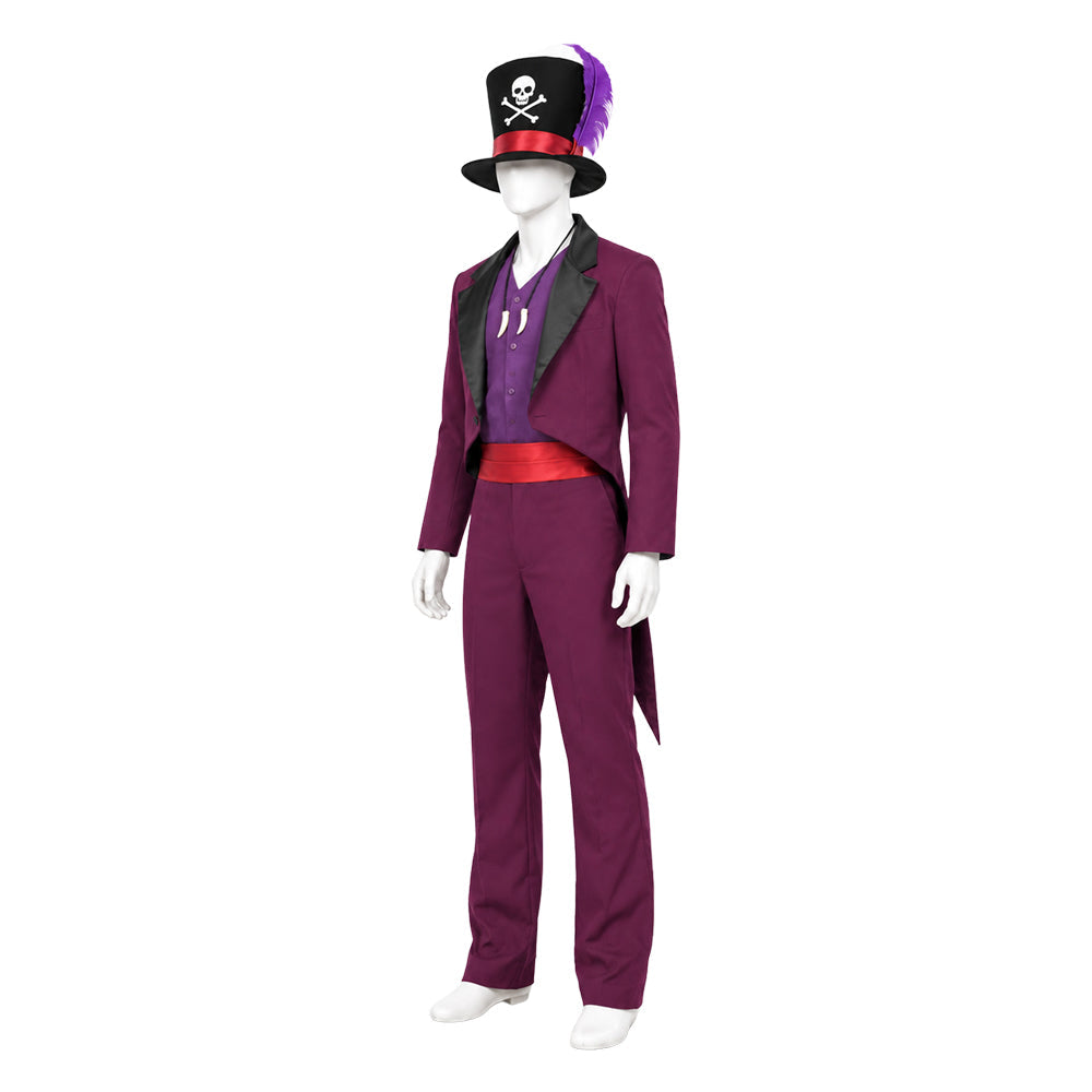 The Princess And The Frog Dr. Facilier Purple Top Hat Set Halloween Costume