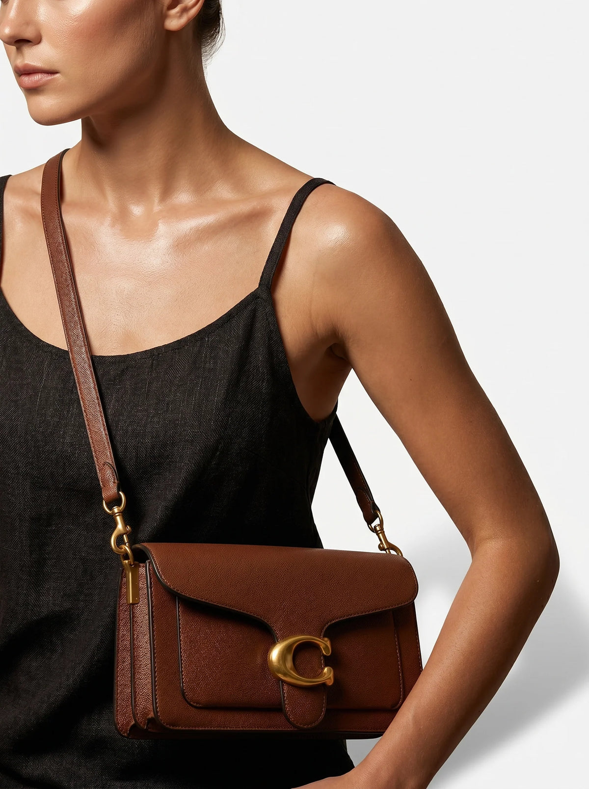 Women’s Dual-Strap Crossbody Bag – Compact PU Leather Shoulder Bag