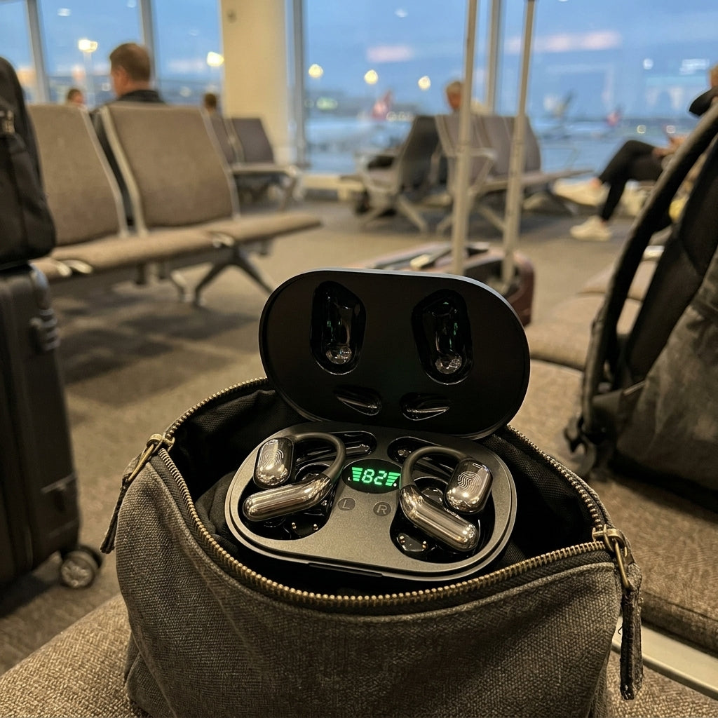 Real-Time Translation Earbuds – Open-Ear Bluetooth Translator Headphones